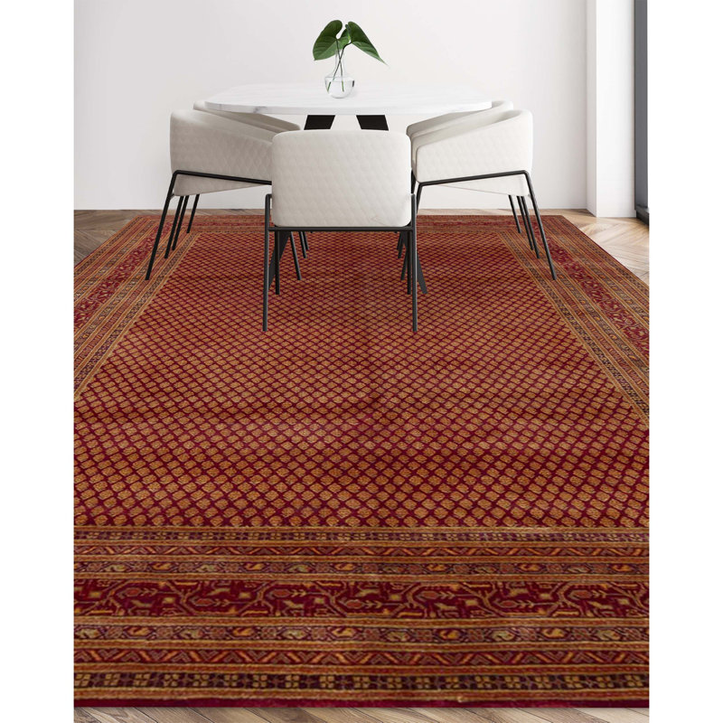 Wool Oriental Area Rug, Rectangle 6'8" x 9'8"