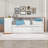Daybed with Trundle, Storage Drawers, Side Shelves and Desk-1842123940-1842123943