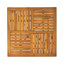 Outdoor Acacia Wood Square Dining Table - 31.50"L X 31.50"W X 30.00"H - Natural Brown