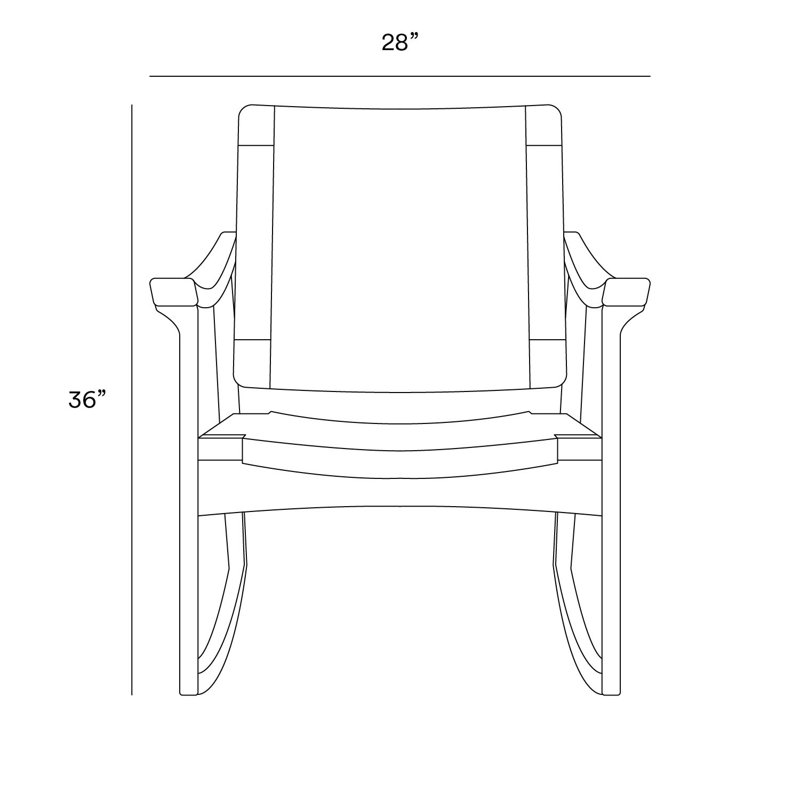 Izapa Rocking Chair, Natural, Colonial Pattern