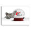  «Christmas Snow Globe» par John Hovenstine, art mural en verre acrylique, 16 po x 12 po