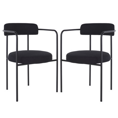 Chaise avec accoudoirs de salle à manger Liana Boucle
