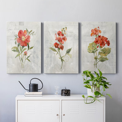 " Linen Geranium " 3 - Pieces