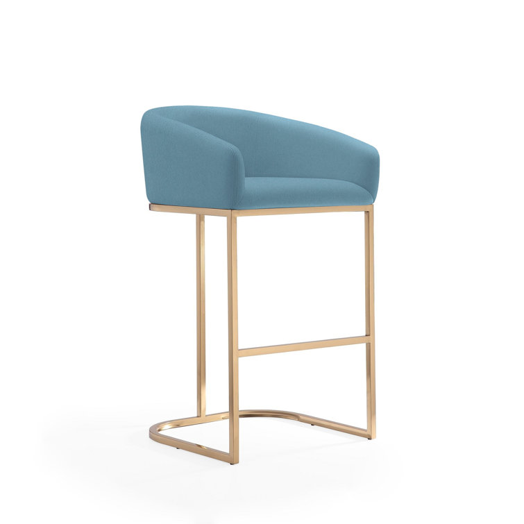 Lioba Upholstered Counter Stool with Metal Frame