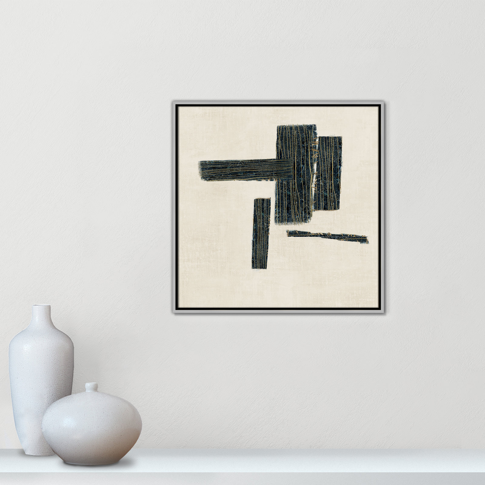 Copeland "Stitched II" Print, 25.5" H x 25.5" W, Silver