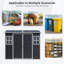 Remise de rangement extérieure 8 pi x 4 pi avec deux fenêtres et deux portes, remise en plastique avec plancher pour gargen, patio, cour, pelouse