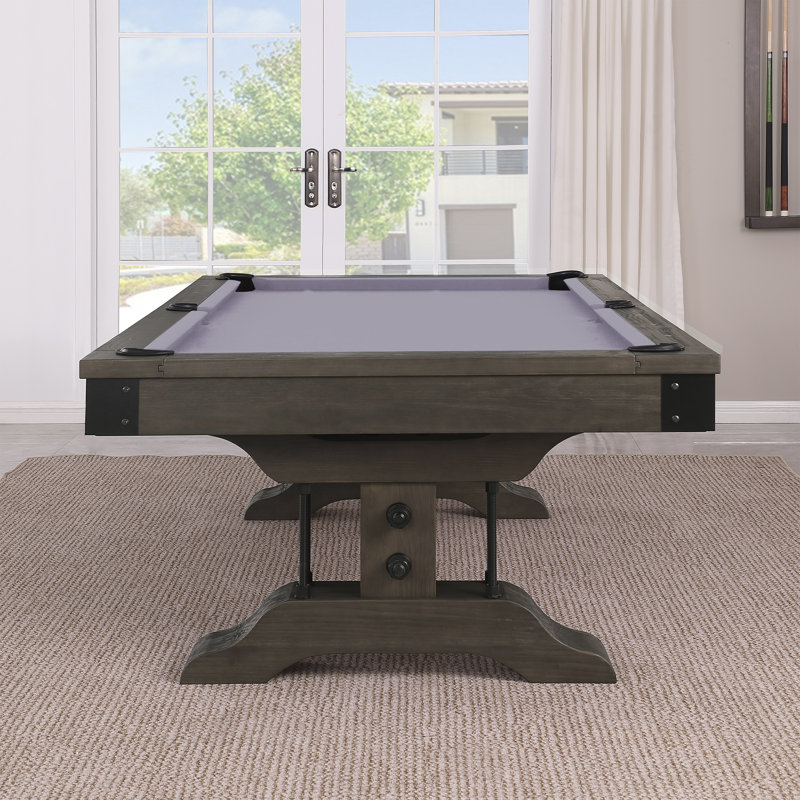 Table de billard Manchester, Mauve clair résistant à l'eau, Oui, Brun patiné