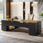 85.8" L-Shaped Executive Desk with File Drawers-1380905284