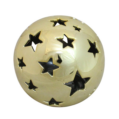 Décoration de boule brillante de Noël en forme d'étoile à DEL 5,75 po