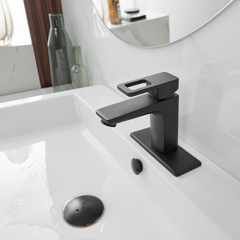 Single-Hole Single-handle Bathroom Faucet, Matte Black