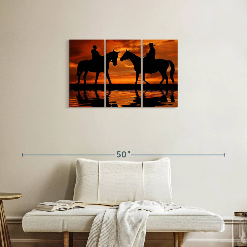 Lelar Cowboy Duo, 20" H x 33" W