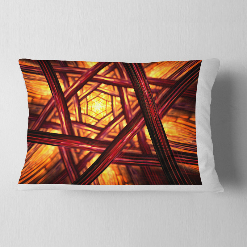 Fractal Mandala Design - coussin imprimé abstrait