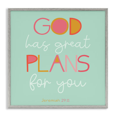 Green God's Plans For You Framed Giclee, design by SD Graphics Studio