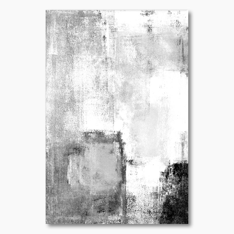 Art moderne gris et bleu II 2PT47722, H 12 po x l 8 po x P 1 po