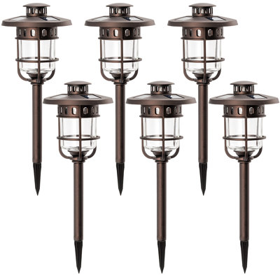 Bronze Low Voltage Solar Powered Integrated LED Pathway Light Pack