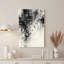 Toile abstraite noire et blanche-132730279