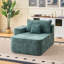 Modulaires spacieux en forme de L, confort en chenille verte, style de salon moderne