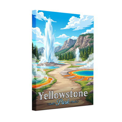 «Scenic & Cityscapes Yellowstone Park Geotheral Landscape», reproduction d'art