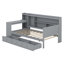 Lit de jour avec 3 tiroirs, ports USB et bureau-963690354