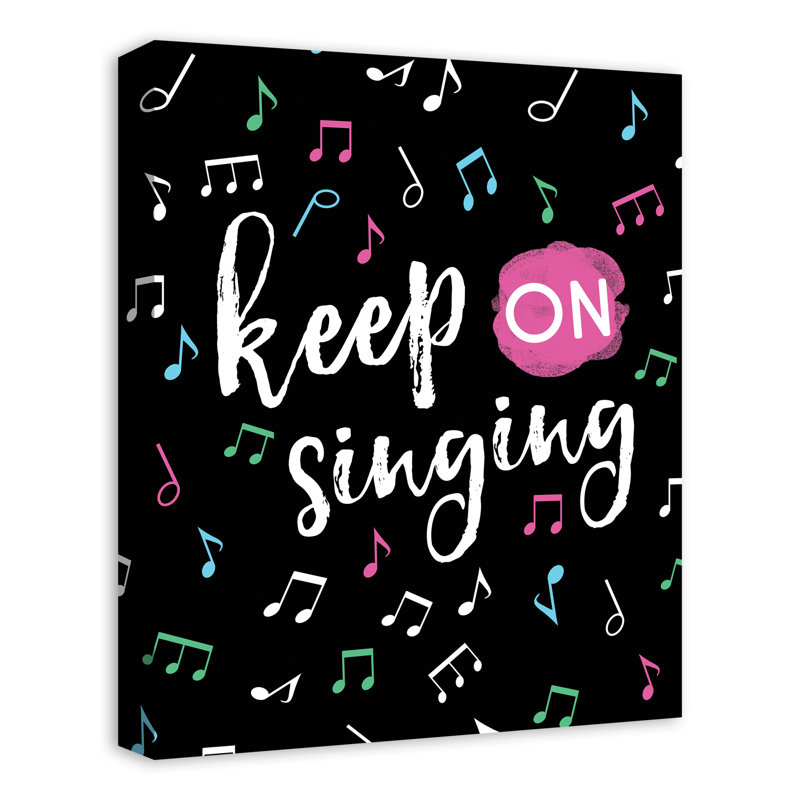 «Keep On Singing», art sur toile tendue, H 20 po x l 16 po x P 1,25 po