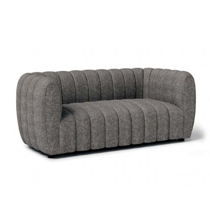 Javette Upholstered 82.5'' Sofa, Charcoal Gray Boucle, 31.5" H x 63" W x 34.5" D