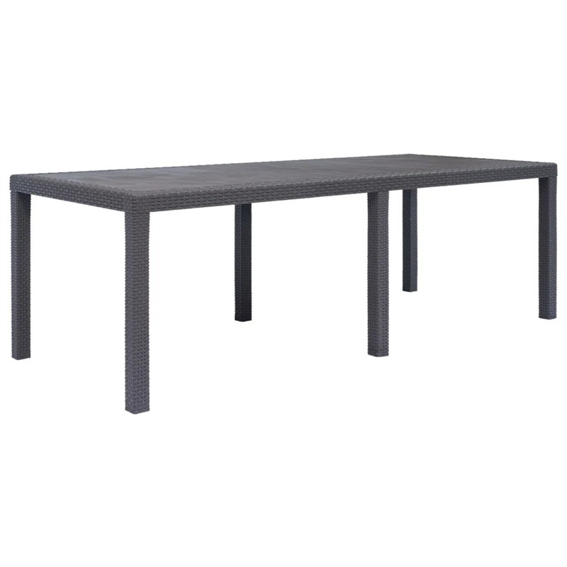 Rectangular Outdoor Dining Table , 220cm cm W 90cm cm D, Brown