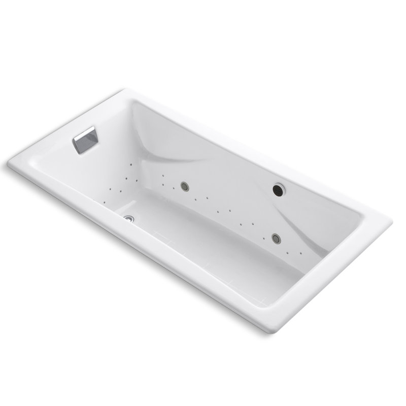 Baignoire à balnéo Tea for Two Bubblemassage 183 x 91 cm, Blanc, Blanc