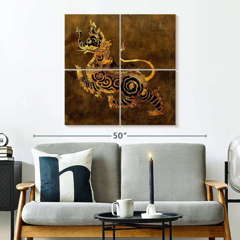 Lion Keha grunge grunge, H 32 po x l 32 po
