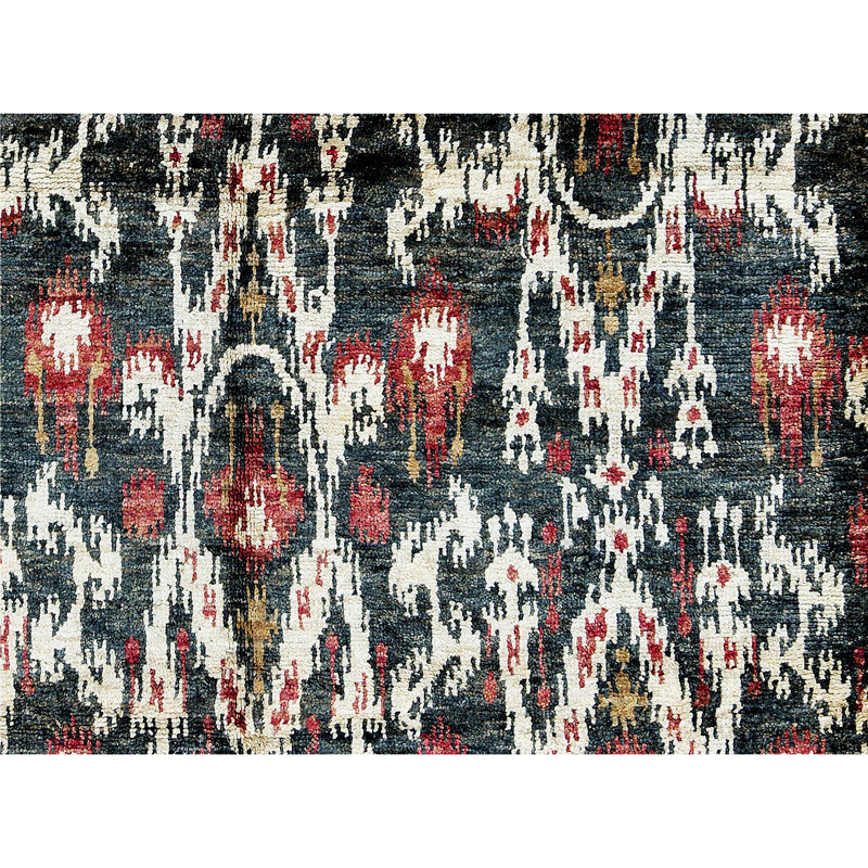 Hand-Knotted High-Quality Dark Green Area Rug