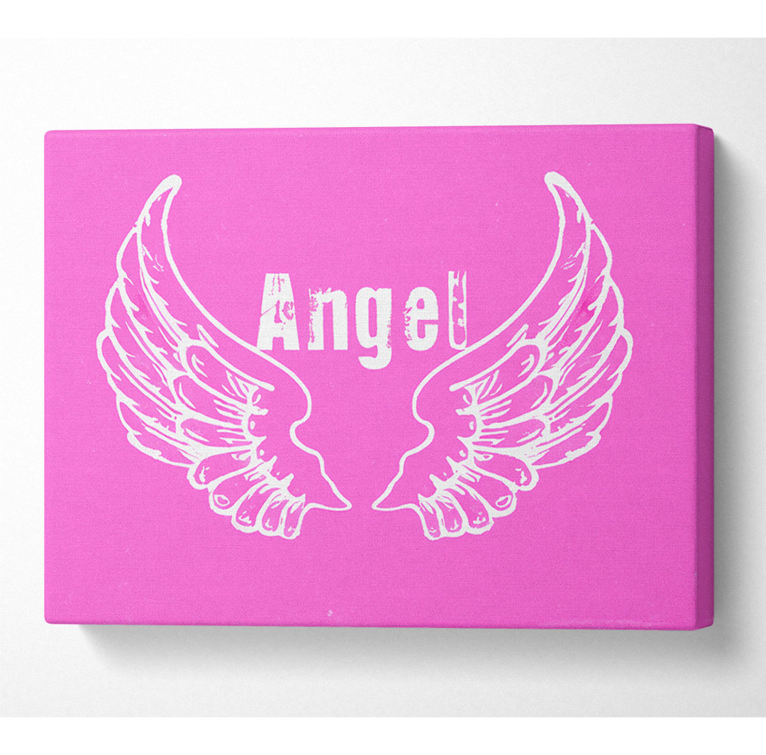 Angel Wings 2 Vivid Pink - Kunstdrucke auf Leinwand