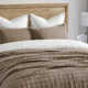 Stonewashed Crinkle Cotton Box Stitch Quilt Set