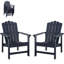 Chaises Adirondack, chaises longues d'extérieur, résistantes au soleil et aux intempéries, parfaites pour les patios et les piscines, ensemble de deux, bleu foncé-709768943