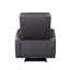 Fauteuil inclinable électrique brun en cuir fleur