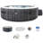 Intex 120 Volt 6 Person 140 - Jet Plastic Round Inflatable Hot Tub in Gray