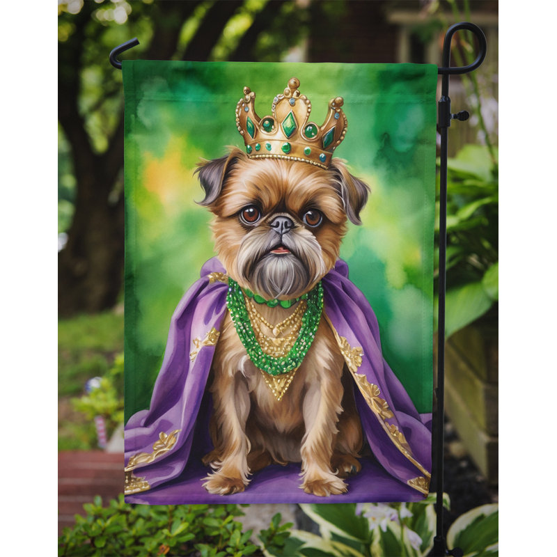 Double Sided 15.5'' H x 11.25'' W Polyester Mardi Gras Garden Flag