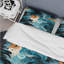 Ensemble de housse de couette Blue Ethereal Zebra Waves-1954099099