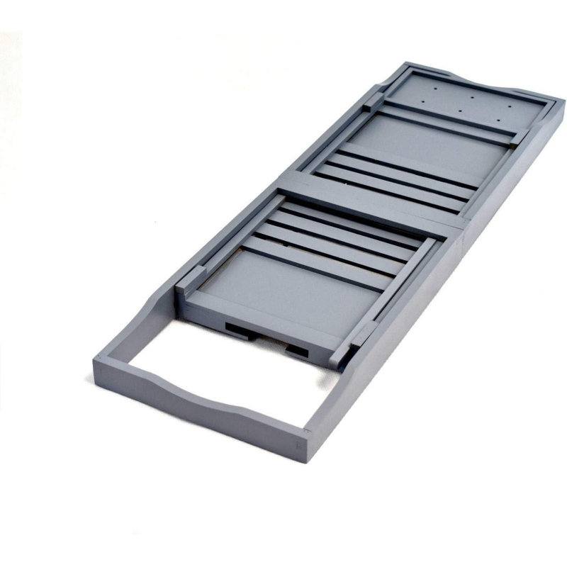 Bellemoor Extendable Bath Tub Caddy Bath Tray Bathroom Organiser Bathtub Storage Tray Grey