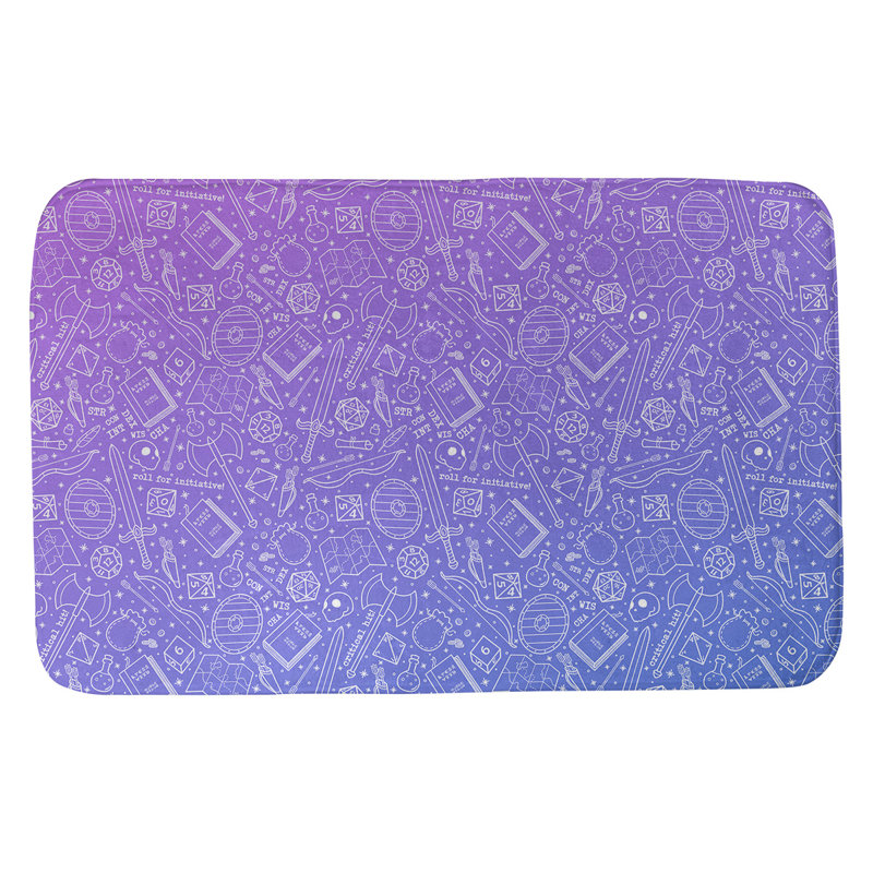 Tapis de bain katelyn elizabeth dégradé Avicia, l 17 po x L 24 po, Mauve / Bleu