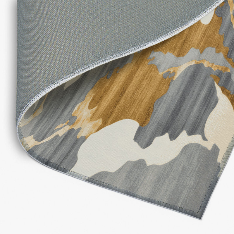 Watercolor Beige Indoor and Outdoor Area Rug, Rectangle 8' x 10'