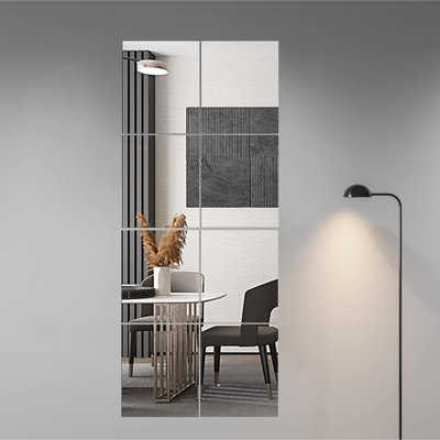 Mirror Tiles, 4PCS, Full Body Mirror For Bedroom, Mirror Wall Mounted For Home Gym, Door