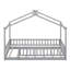 Structure de lit simple en bois avec clôture