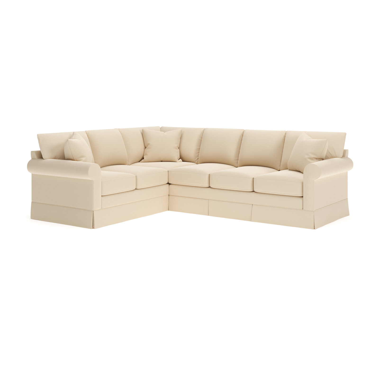 Friedman Sectional, Left Hand Facing, Canvas Flax Sunbrella® Canvas