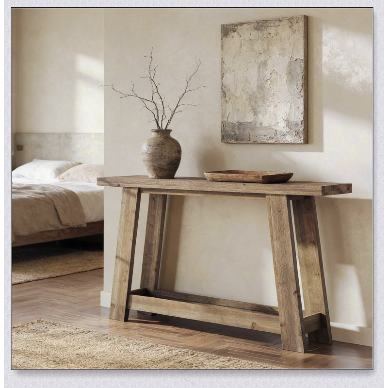 Narrow Sofa Table,Two-Tier Console Table,Wooden Entryway Table