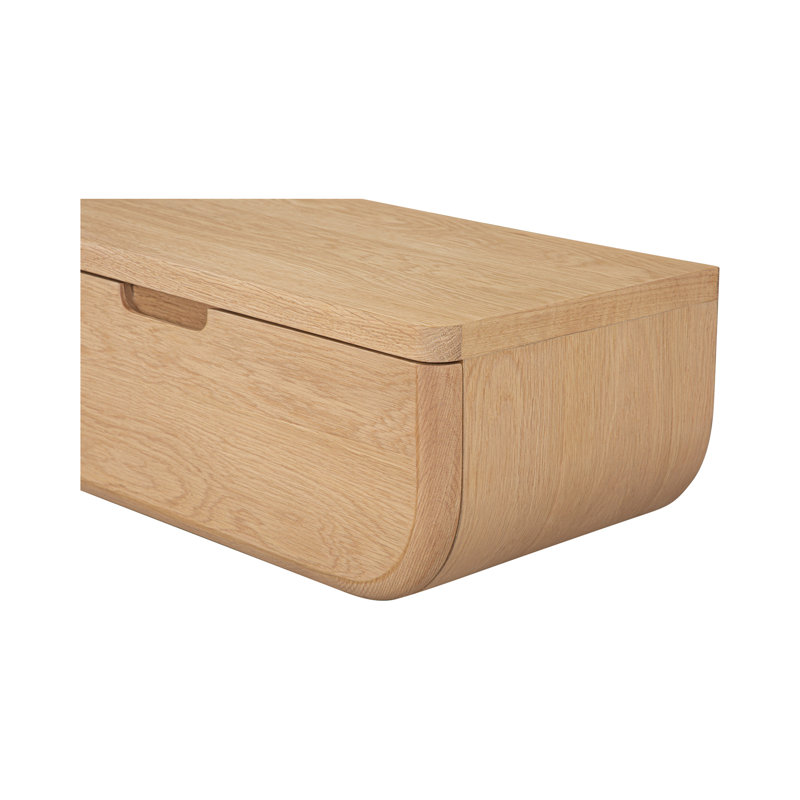 Hettie Floating Nightstand Natural, Brown