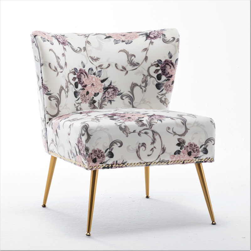 Friant Upholstered Slipper Chair, Ivory 100% Polyester