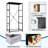 4 Drawer Dresser for Bedroom, Narrow Chest of Drawers, Wooden Top and Study Iron Frame 18"x37.5"-(WxH)