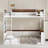 Bunk Bed With Built-in Shelves, Led Light And Usb Charging Station-479732590