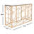 47'' Glass Top Console Table