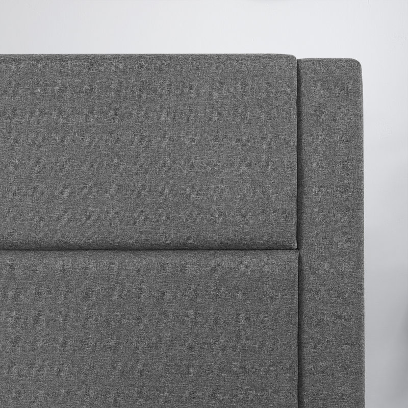 Lit plateforme tapissier avec rangement Schreffler, Très grand