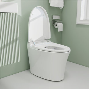 Smart Toilet with Built-in Tank, One Piece Bidet Toilet with Auto Open/Close, Heated Seat, 1.08GPF Auto Flush, Blackout Flush,  UV sterilization/Foam Shield/Advanced